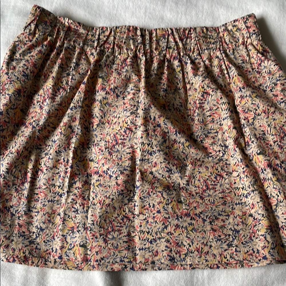 J. Crew Pink and Orange Floral Mini Skirt